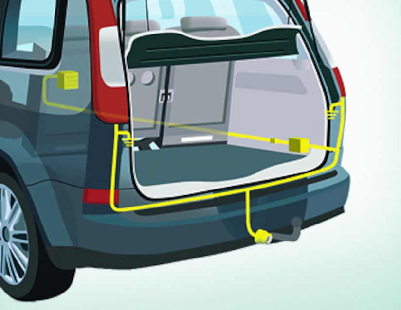 Fiesta Kit collegamenti elettrici per gancio traino connettore a 13 pin